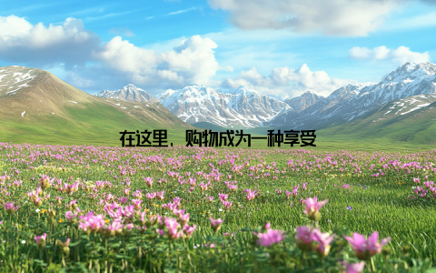 在这里, 购物成为一种享受